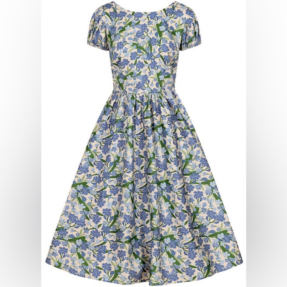 Collectif Demira Floral Fifties Swing Dress